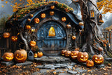 Halloween Pumpkin Hollow Enchanted Doorway Backdrop RR7-321