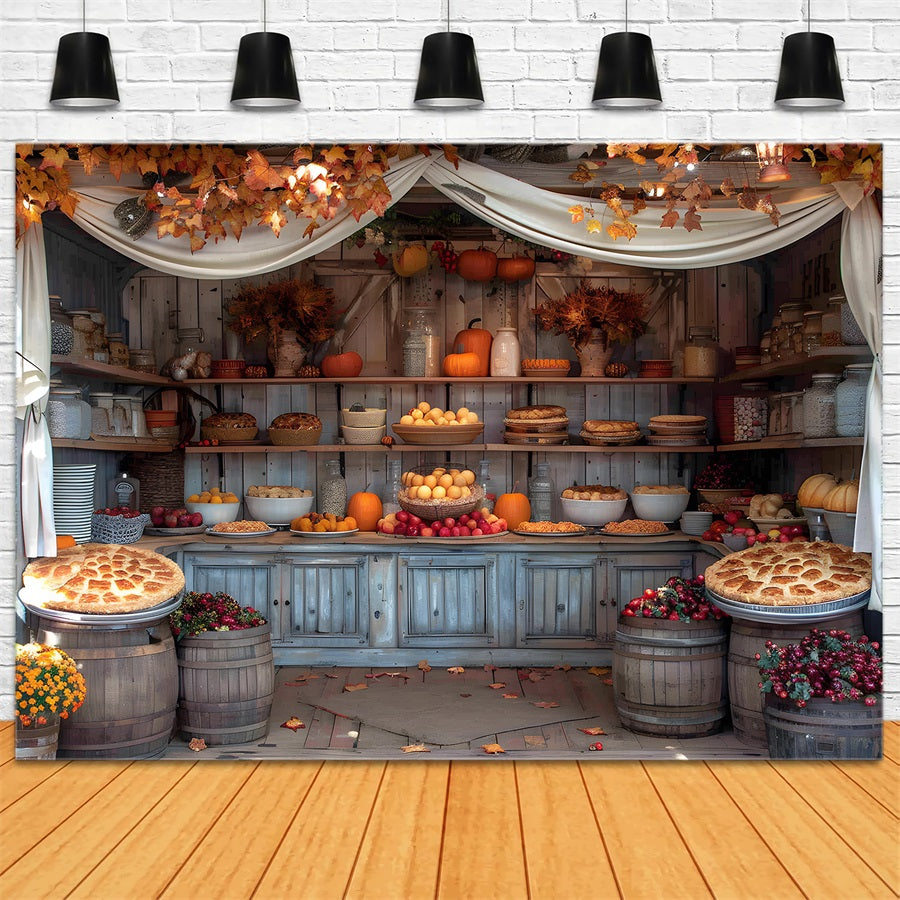 Autumn Harvest Feast Display Backdrop RR7-364