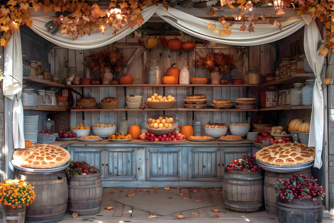 Autumn Harvest Feast Display Backdrop RR7-364