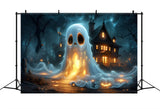 Halloween Haunted Ghost Mansion Backdrop RR7-368