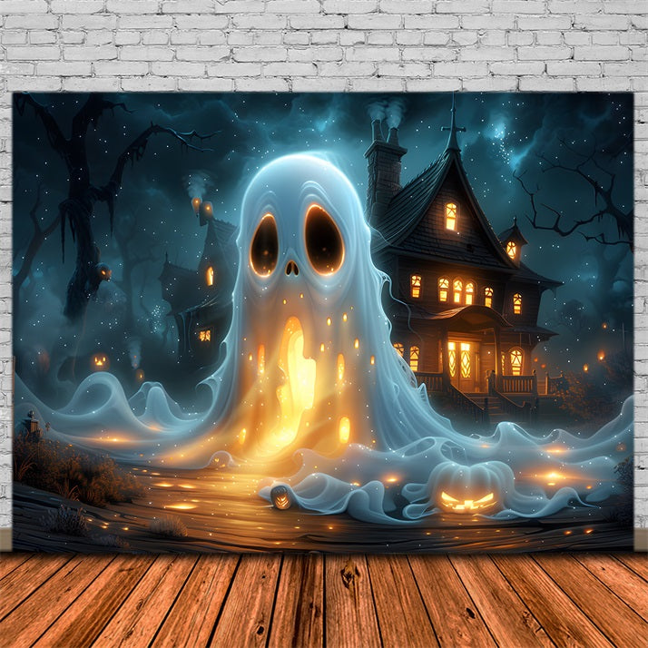 Halloween Haunted Ghost Mansion Backdrop RR7-368