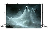 Halloween Spooky Ghost Trio Backdrop RR7-369