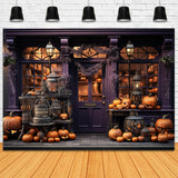 Pumpkins Store Window Halloween Backdrop RR7-390