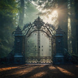 Halloween Forest Mansion Gate Photography Backdrop RR7-401