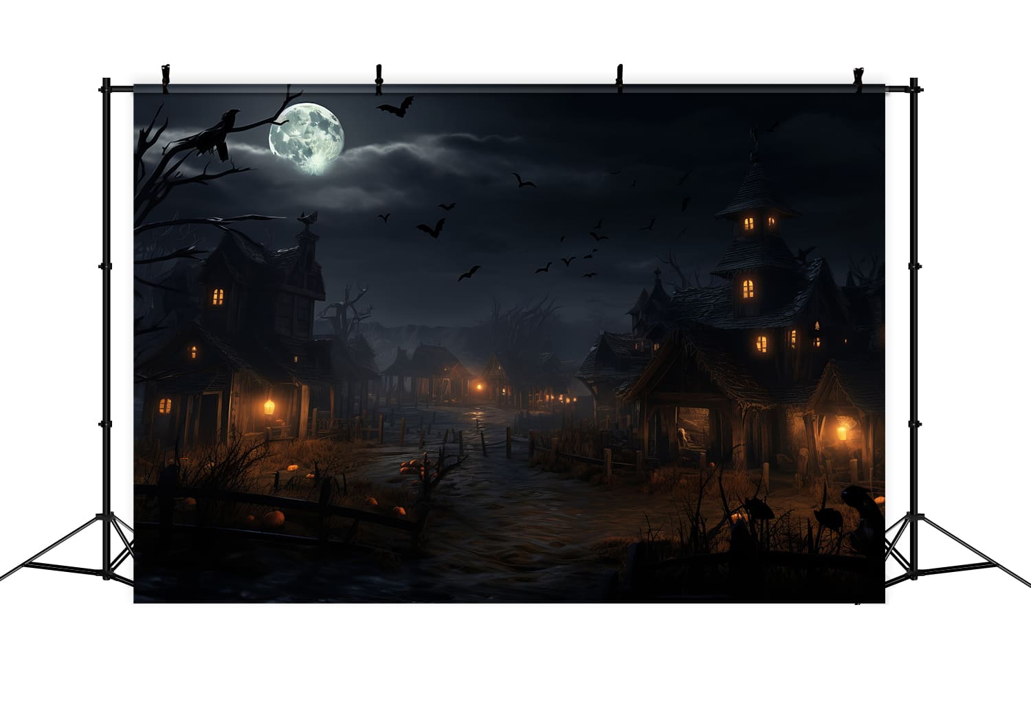 Spooky Halloween Night Photography Backdrop RR7-44