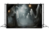 Halloween Foggy Night Scary Ghost Backdrop RR7-463