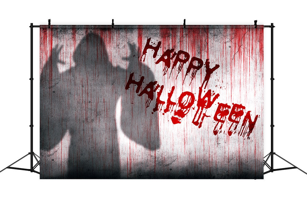 Happy Halloween Ghost Shadow Wall Backdrop RR7-464