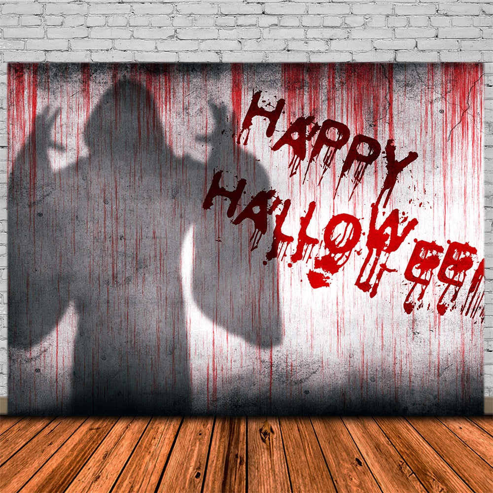 Happy Halloween Ghost Shadow Wall Backdrop RR7-464