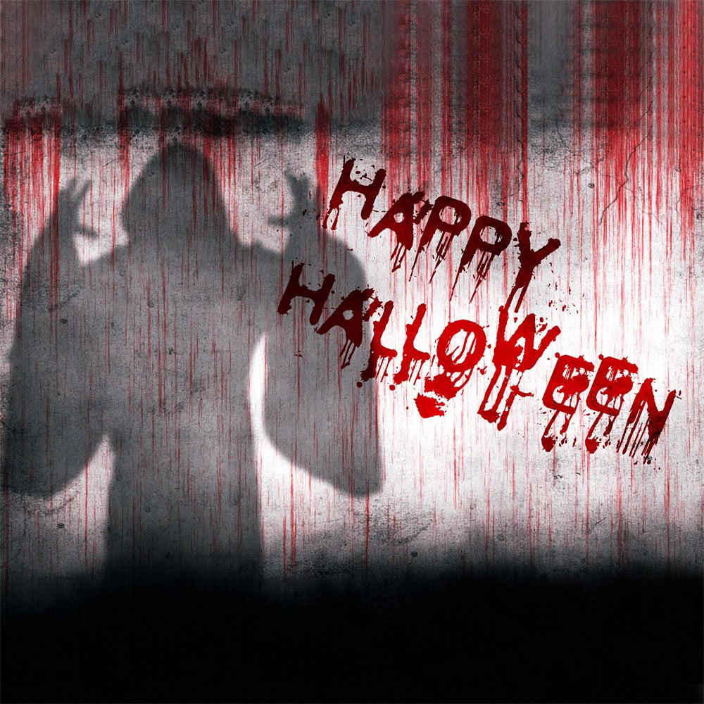 Happy Halloween Ghost Shadow Wall Backdrop RR7-464