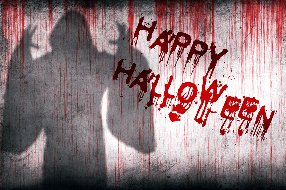 Happy Halloween Ghost Shadow Wall Backdrop RR7-464