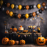 Balloons Pumpkin Halloween Wall Backdrop RR7-465