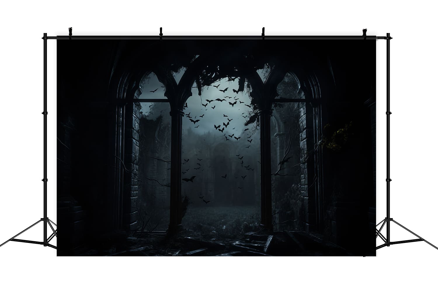 Halloween Gothic Cemetery Photography Backdrop RR7-47