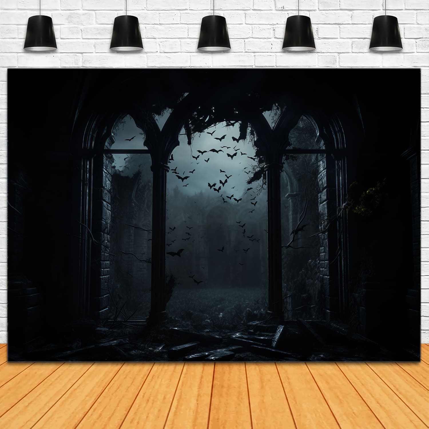 Halloween Gothic Cemetery Photography Backdrop RR7-47