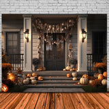 Halloween Scary Night Front Door Backdrop RR7-476