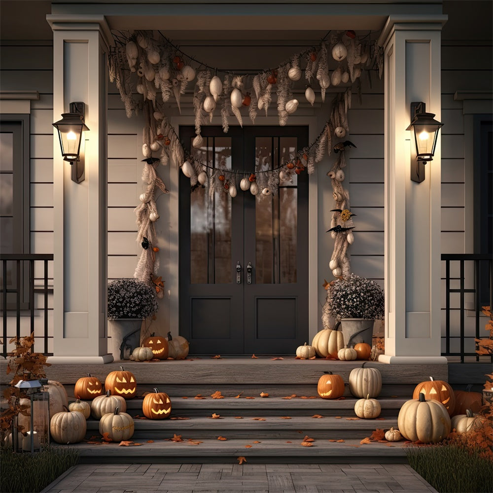 Halloween Scary Night Front Door Backdrop RR7-476