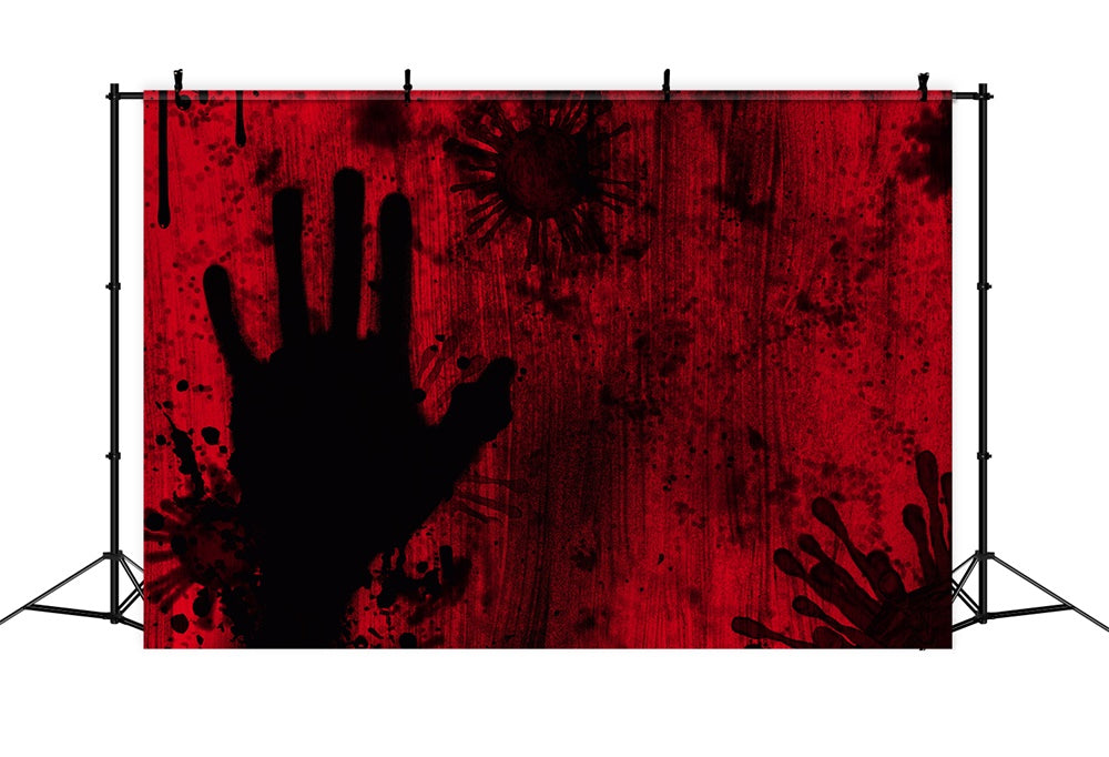 Halloween Blood Hand Shadow Wall Backdrop RR7-491