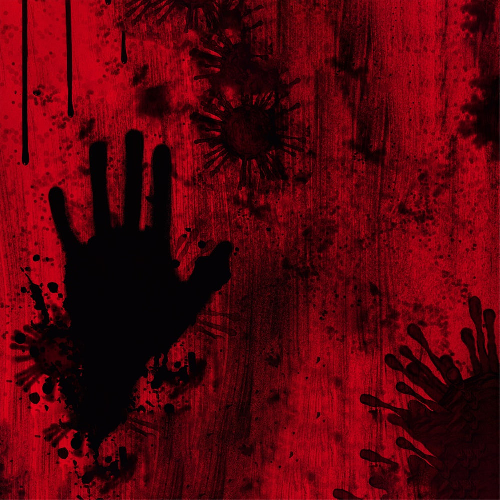 Halloween Blood Hand Shadow Wall Backdrop RR7-491