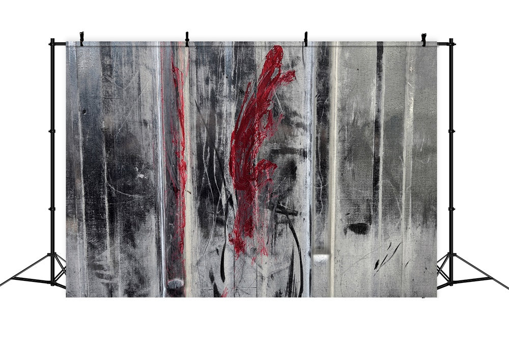 Concrete Wall Blood Splash Halloween Backdrop RR7-492