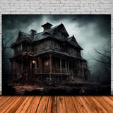 Abandoned House Halloween Photography Backdrop RR7-494