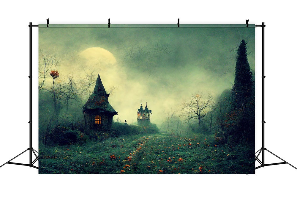 Halloween Spooky Forest Path Backdrop RR7-507