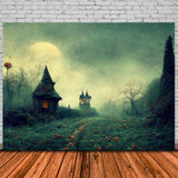 Halloween Spooky Forest Path Backdrop RR7-507