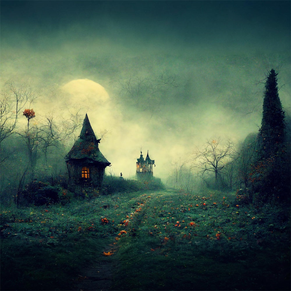 Halloween Spooky Forest Path Backdrop RR7-507