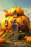 Pumpkin House Halloween Photography Backdrop RR7-516