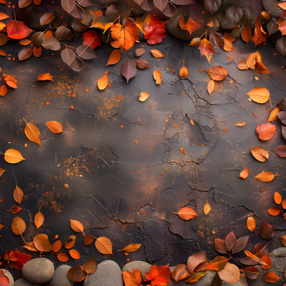 Fallen Maple Leaves Clay Floor Backdrop RR7-521