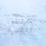 Heavy Snow Covered Stone Tile Floor Backdrop RR7-542