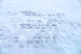 Heavy Snow Covered Stone Tile Floor Backdrop RR7-542