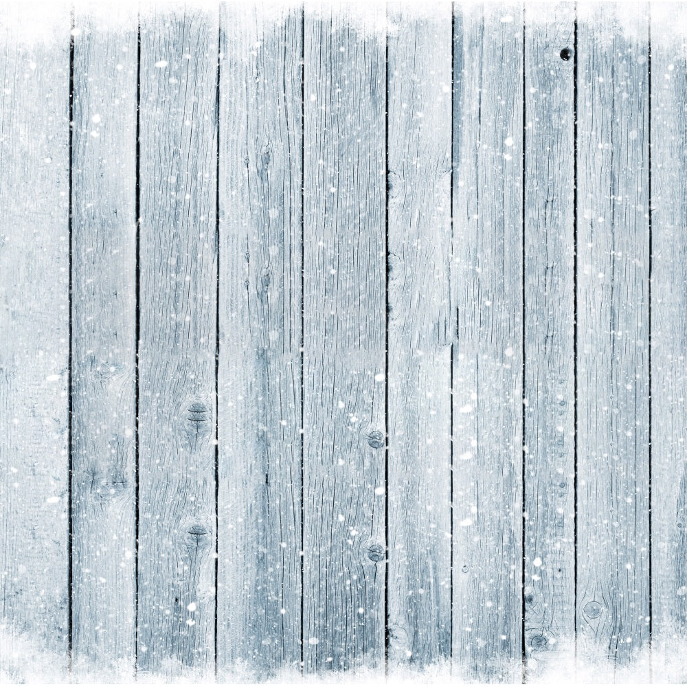 Snow Nostalgia Plank Fabric Floor Backdrop RR7-549