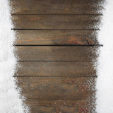 Snow-Dusted Rustic Wooden Floor Backdrop RR7-554