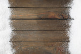 Snow-Dusted Rustic Wooden Floor Backdrop RR7-554