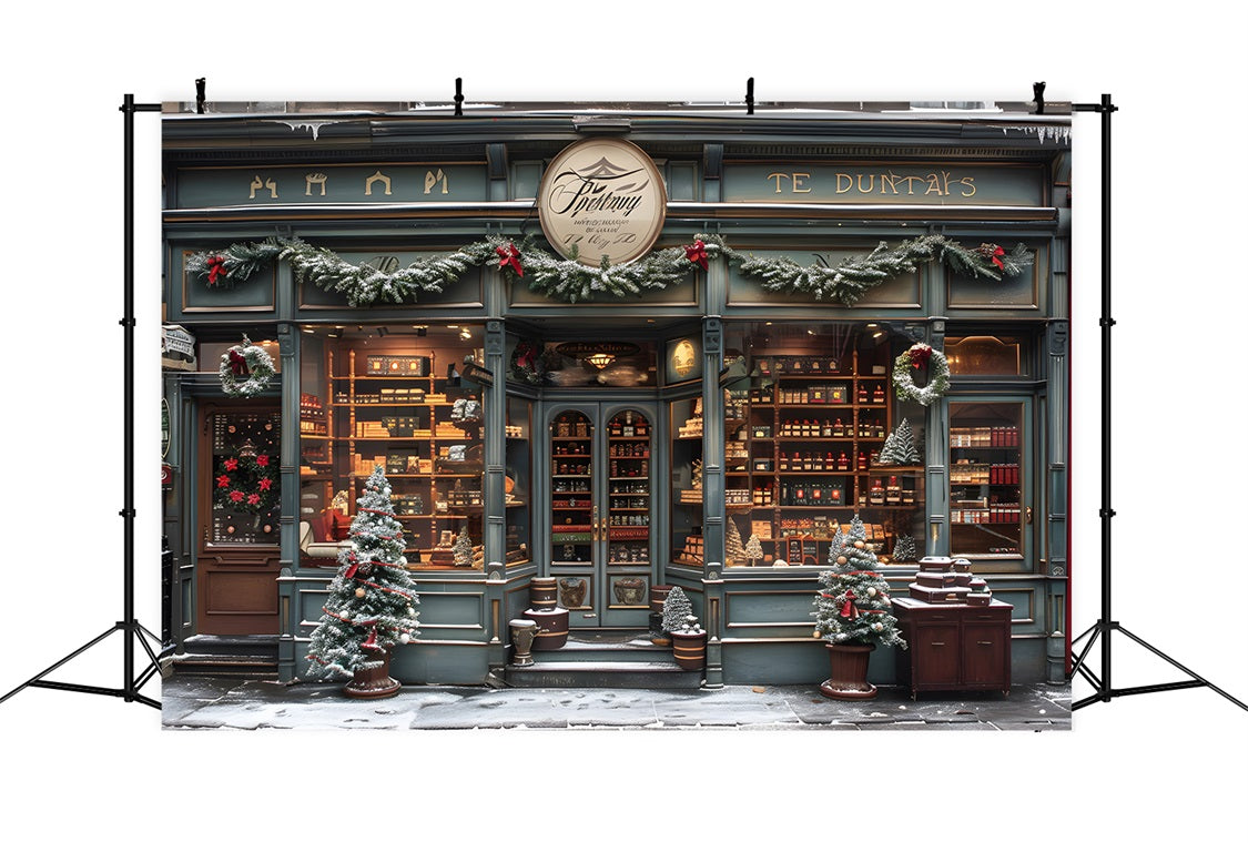 Christmas Old-Fashioned Shopfront Backdrop RR7-571