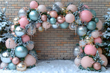 Christmas Balloon Arch Wonderland Backdrop RR7-574