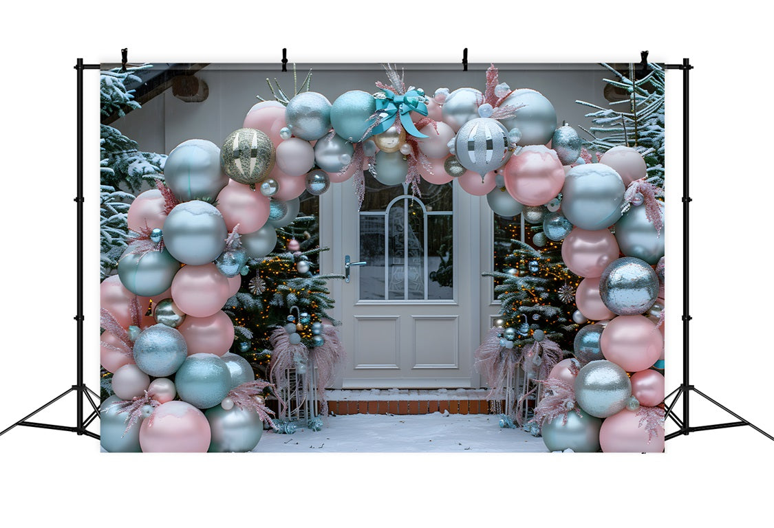 Christmas Elegant Balloon Arch Backdrop RR7-575