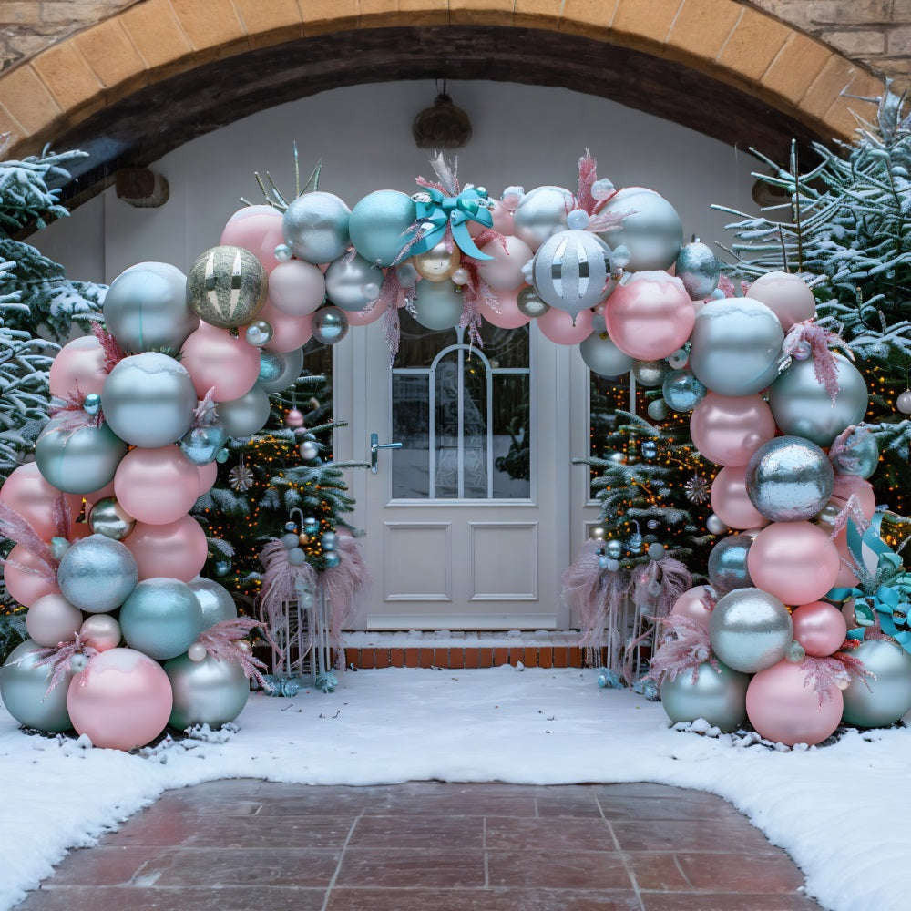 Christmas Elegant Balloon Arch Backdrop RR7-575