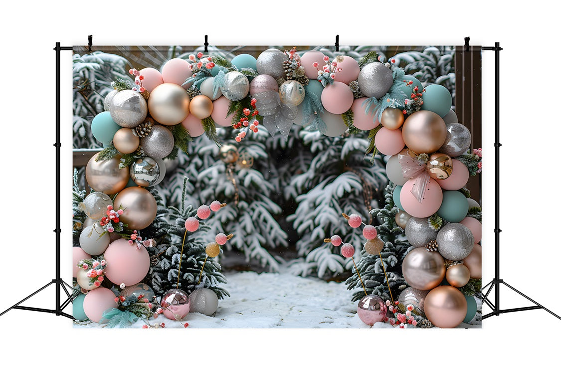 Christmas Festive Balloon Arch Backdrop RR7-576