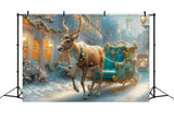 Christmas Enchanted Sleigh Ride Backdrop RR7-577