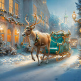 Christmas Enchanted Sleigh Ride Backdrop RR7-577