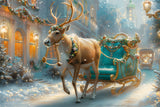 Christmas Enchanted Sleigh Ride Backdrop RR7-577