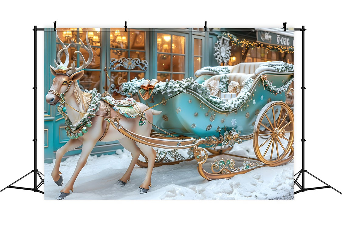 Christmas Magical Sleigh Ride Backdrop RR7-578