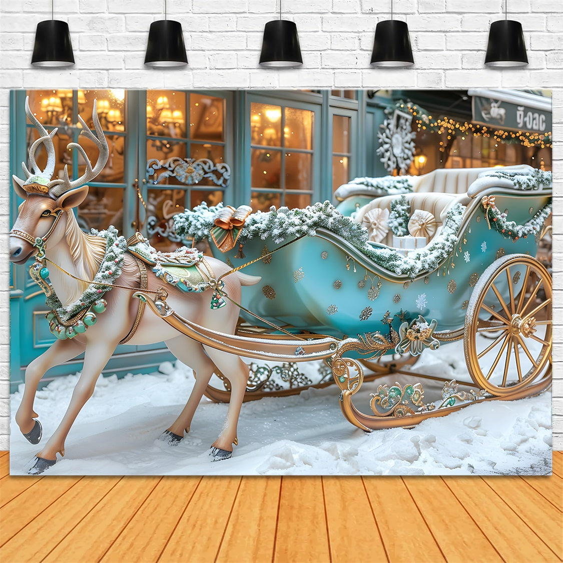 Christmas Magical Sleigh Ride Backdrop RR7-578