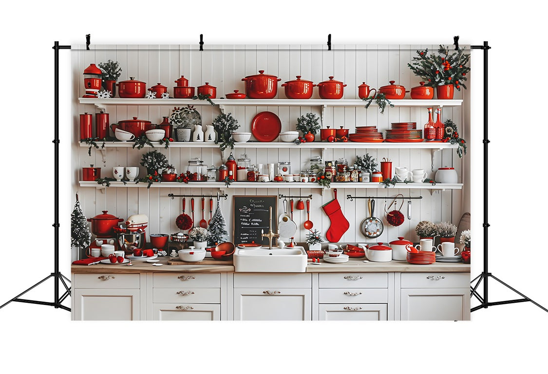 Christmas Festive Kitchen Wonderland Backdrop RR7-584