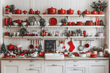 Christmas Festive Kitchen Wonderland Backdrop RR7-584