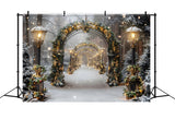 Christmas Enchanted Lantern Archway Backdrop RR7-587