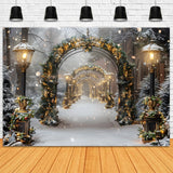 Christmas Enchanted Lantern Archway Backdrop RR7-587