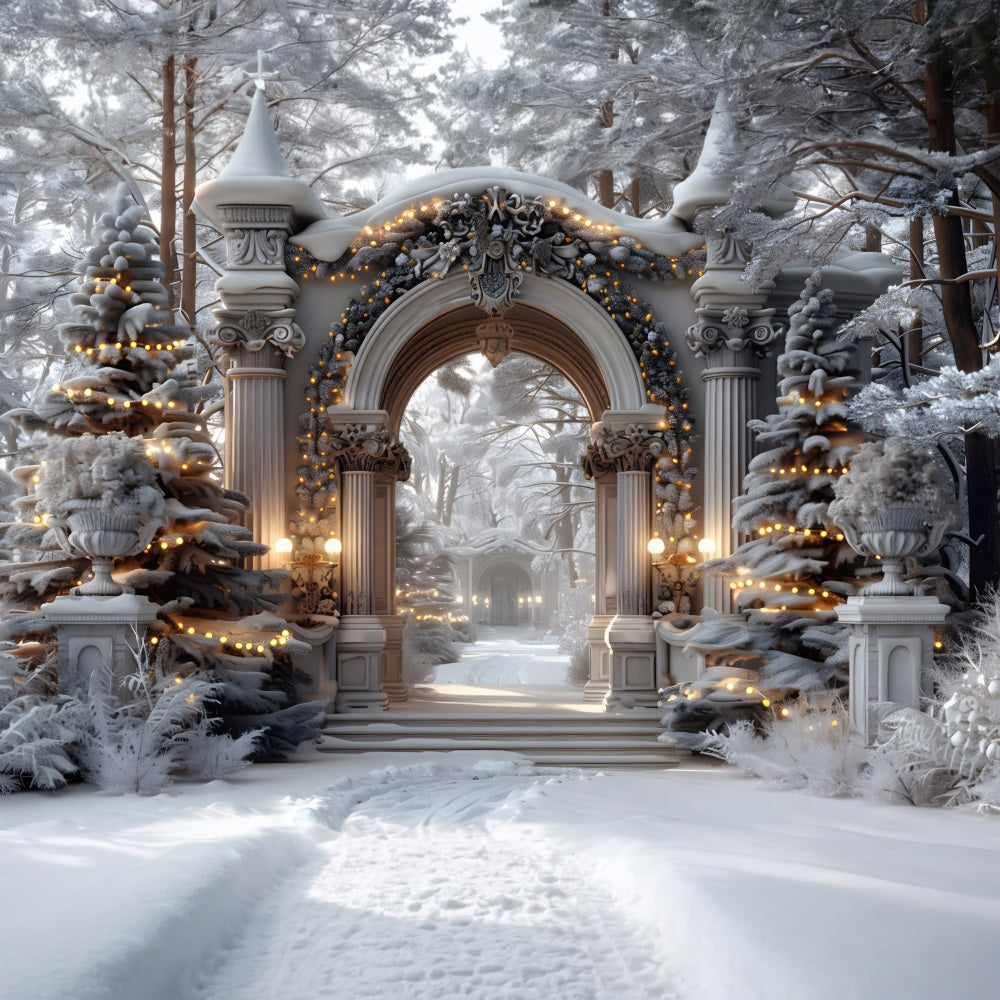 Christmas Enchanted Archway Wonderland Backdrop RR7-591