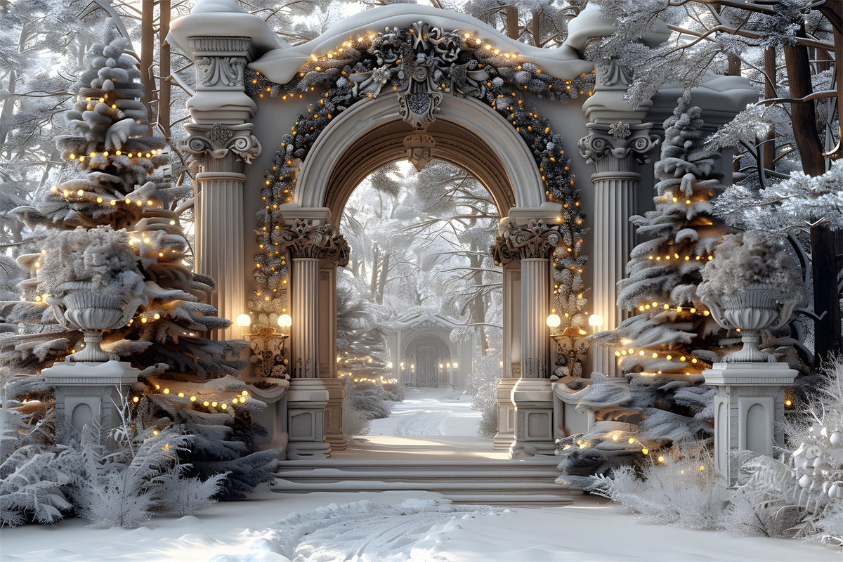 Christmas Enchanted Archway Wonderland Backdrop RR7-591