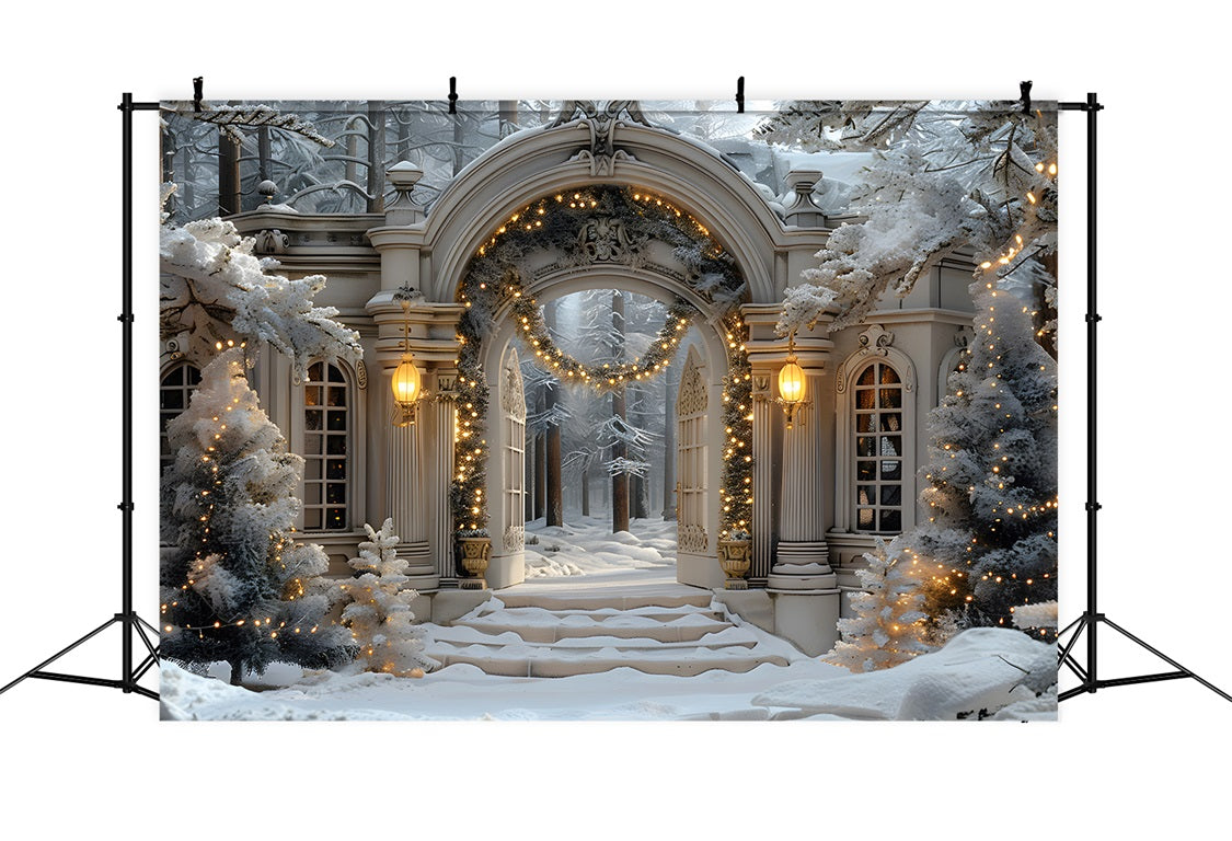 Christmas Winter Wonderland Archway Backdrop RR7-593